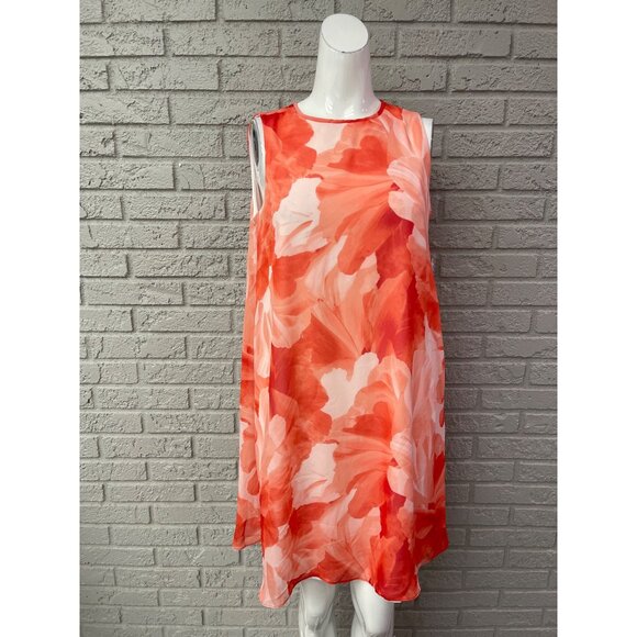 Jessica Howard Women Round Neck Floral Sleeveless A-Line Dress Size 6 - Picture 1 of 7